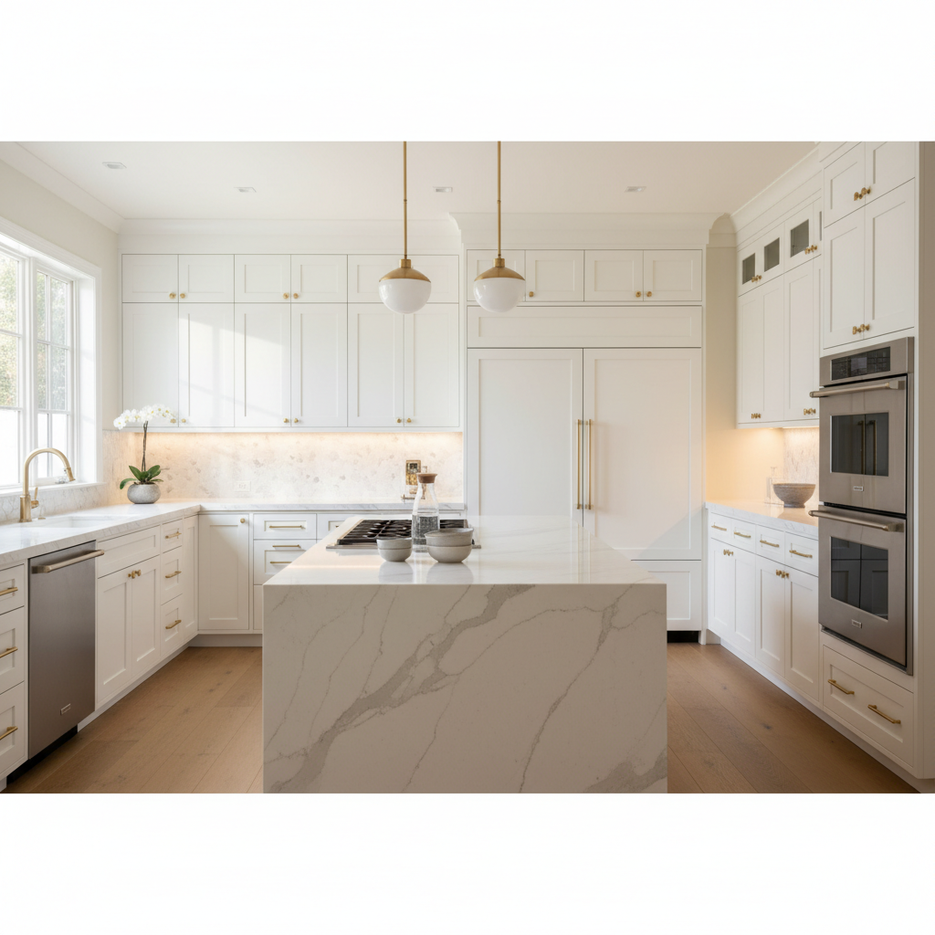 Upscale kitchen with integrated Viking appliances